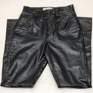 GAP genuine leather black pants sz 6